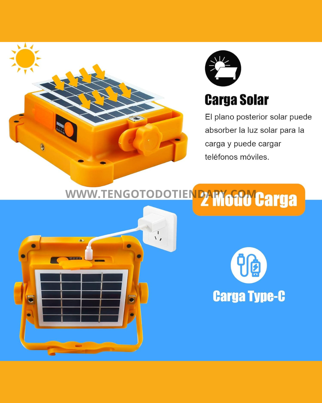 Reflector Solar De Emergencia Portátil (🚨BALIZA-CARGADOR🔋)