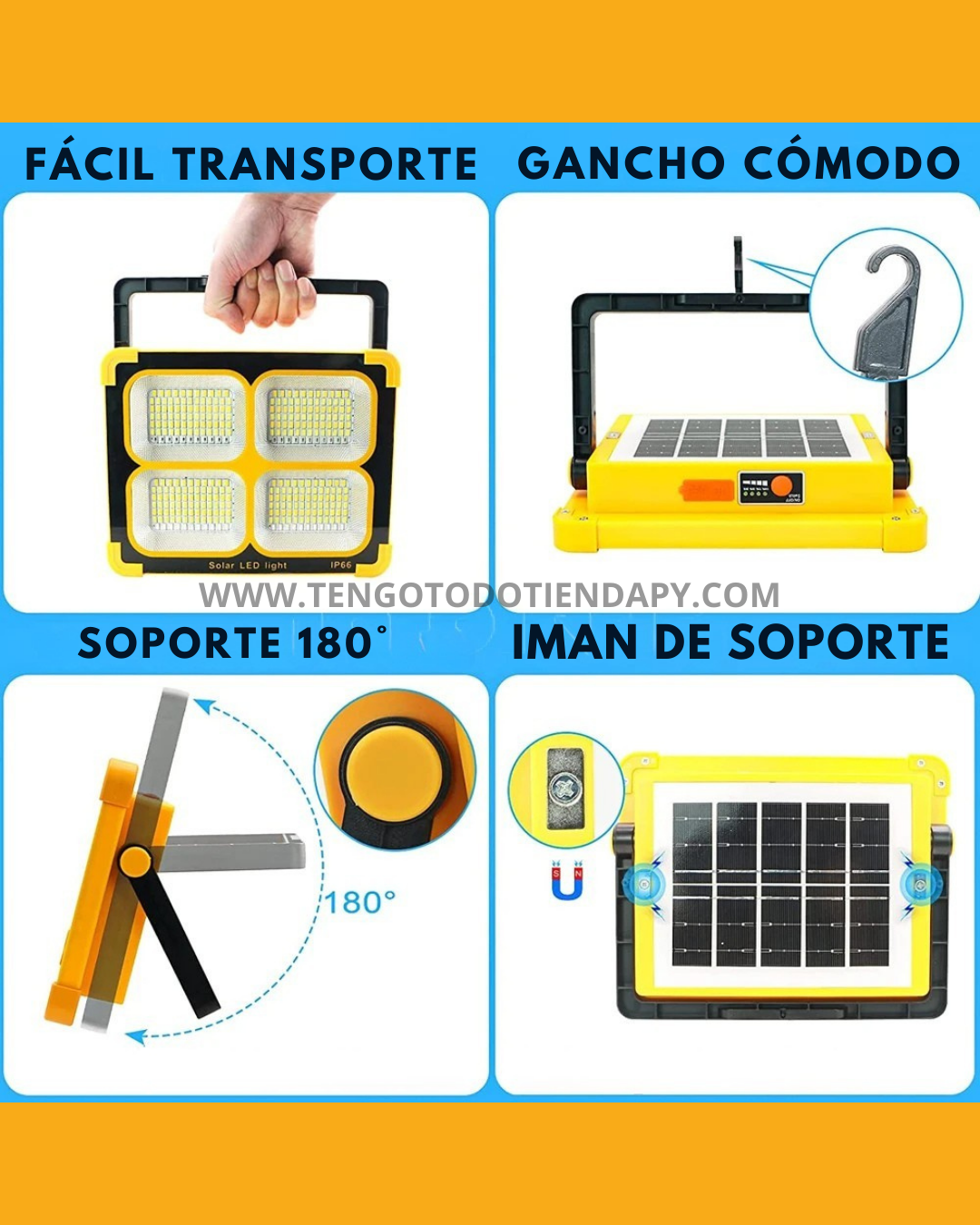 Reflector Solar De Emergencia Portátil (🚨BALIZA-CARGADOR🔋)