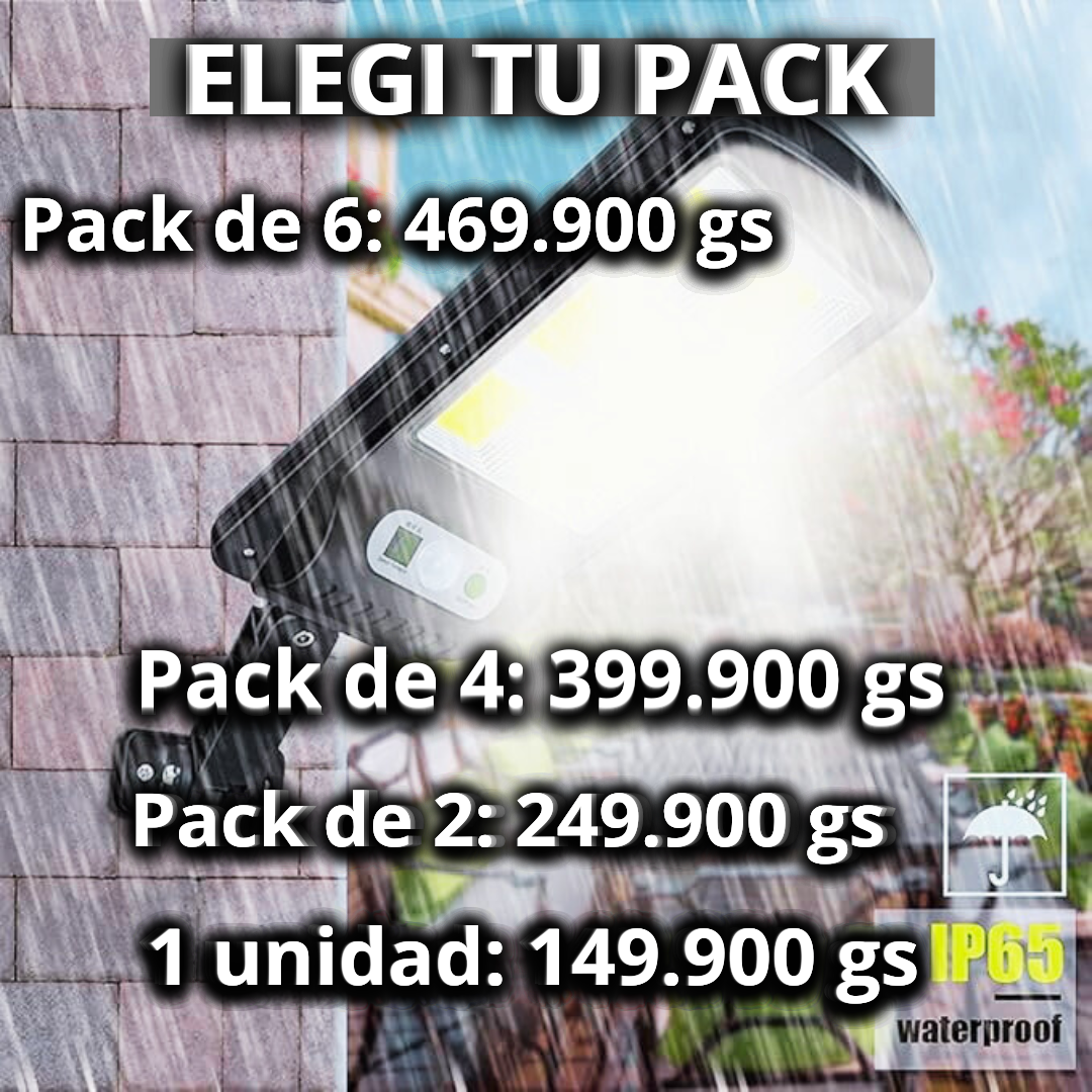 Reflector Solar Led de Exterior Con Sensor De Movimiento + Control Remoto.