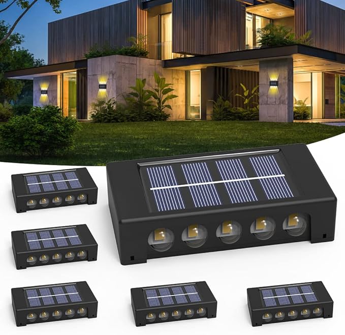 Luz Led Solar Decorativa de 10 Leds bidireccional.