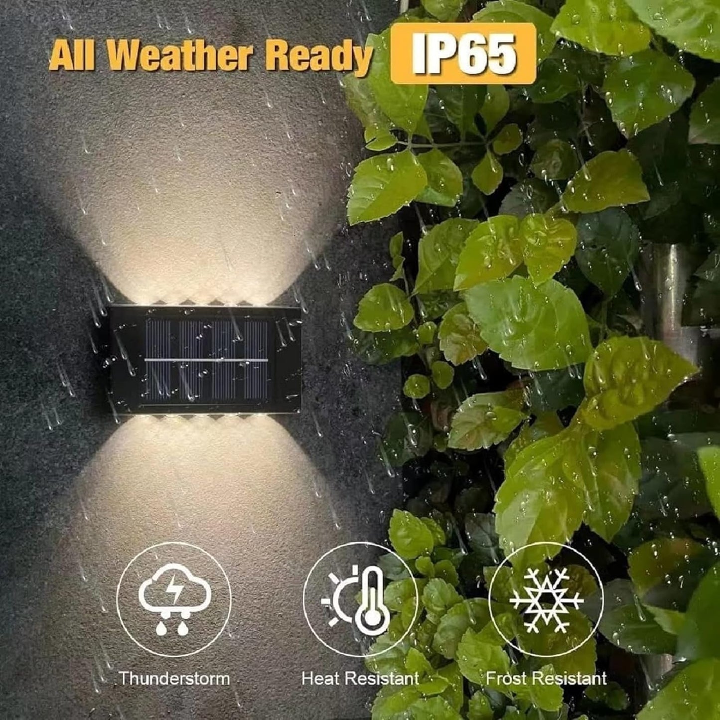Luz Led Solar Decorativa de 10 Leds bidireccional.