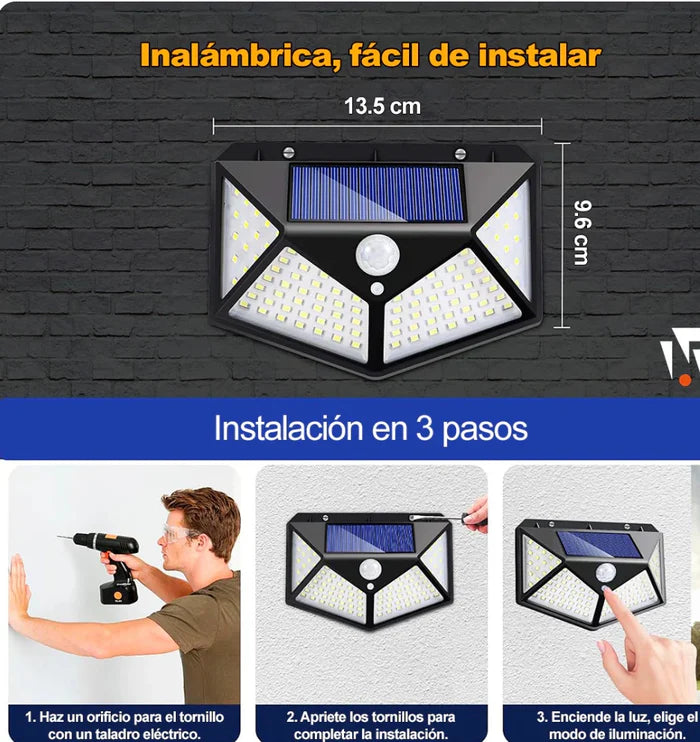 Reflector SOLAR® Premium. Con sensor de movimiento.