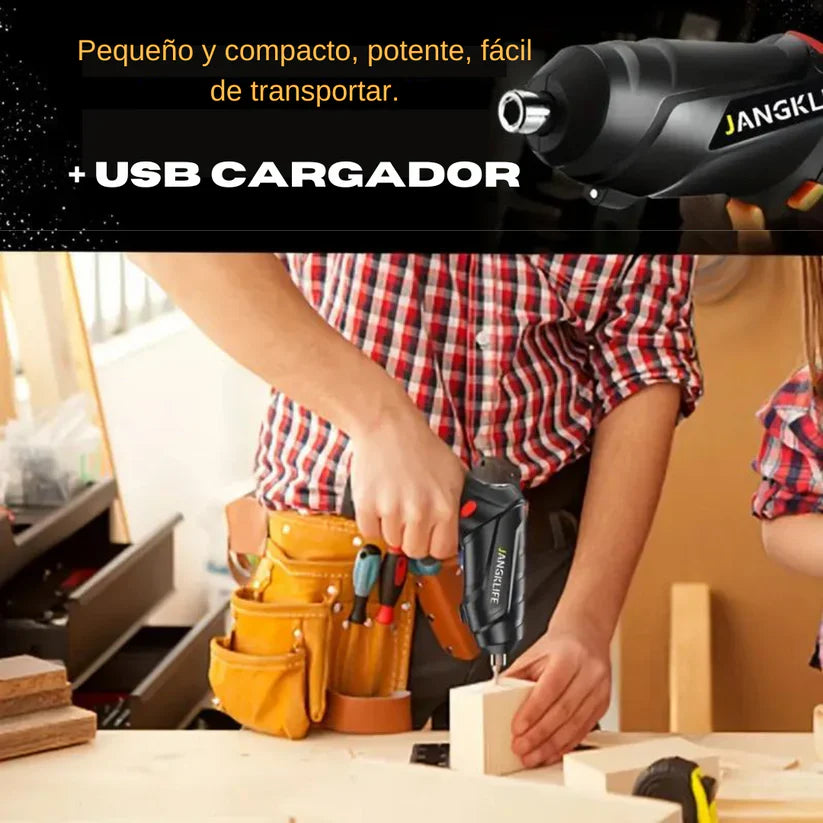KIT Maletín Destornillador Portátil a batería - 47 piezas