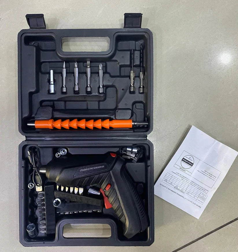 KIT Maletín Destornillador Portátil a batería - 47 piezas