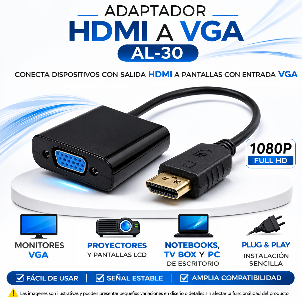 Adaptador HDMI / VGA AL-30