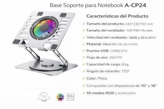 Base Soporte para Notebook A-CP24