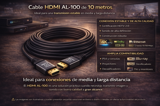 Cable HDMI AL-100 10M