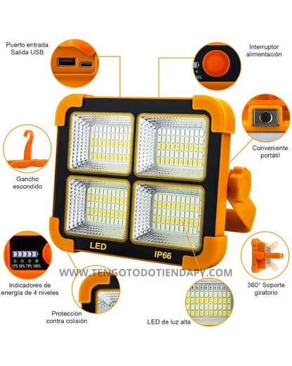 Reflector Solar De Emergencia Portátil (🚨BALIZA-CARGADOR🔋)