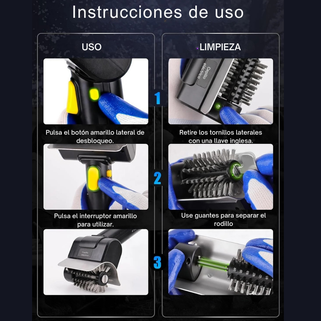 Limpia Parrilla eléctrica portátil