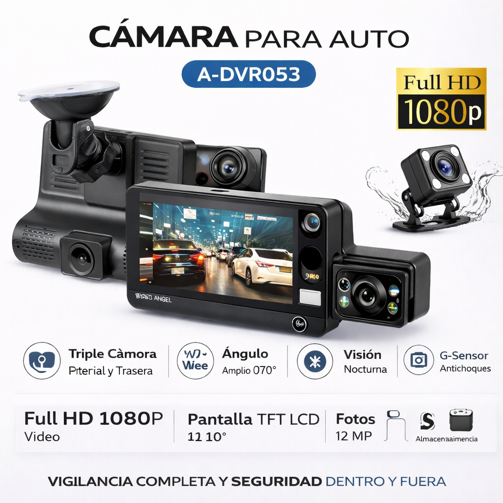 Cámara Para Auto 3 en 1 A-DVR053