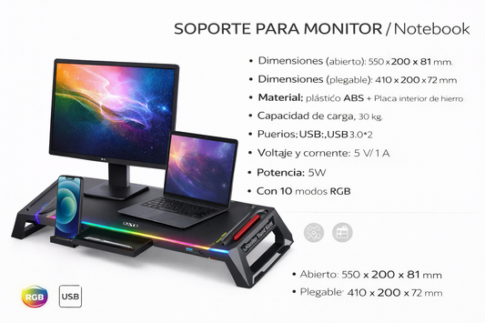 Base Stand Para Monitor y Notebook A-CP60