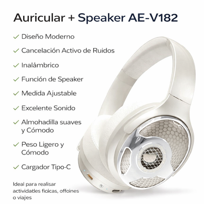 Auricular Inalámbrico  + speaker  2 en 1 AE-V182