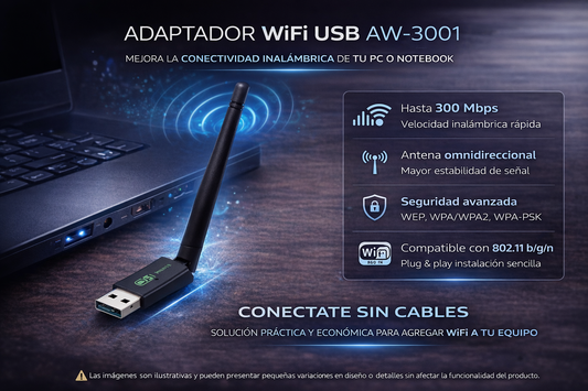 Adaptador WIFI AW-3001