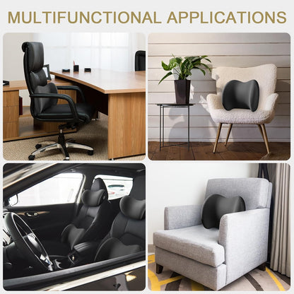 Set Ergonomico Cervical y Lumbar (Memory Foam)