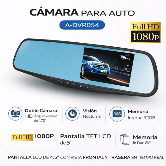 Camara Espejo Retrovisor para Auto A-DVR054