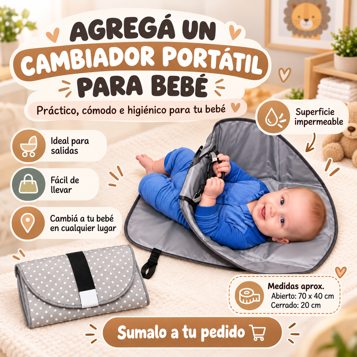 Cambiador Portátil BabyComfort