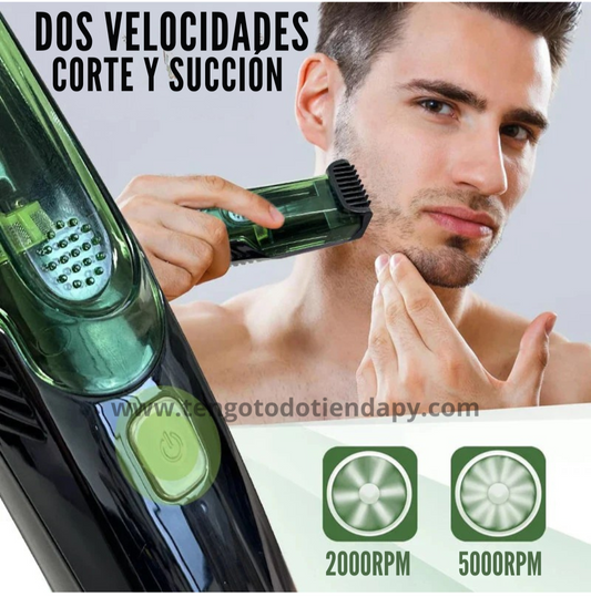 Turbo Blade Pro®. Rasuradora 2 en 1. Corta y Aspira.