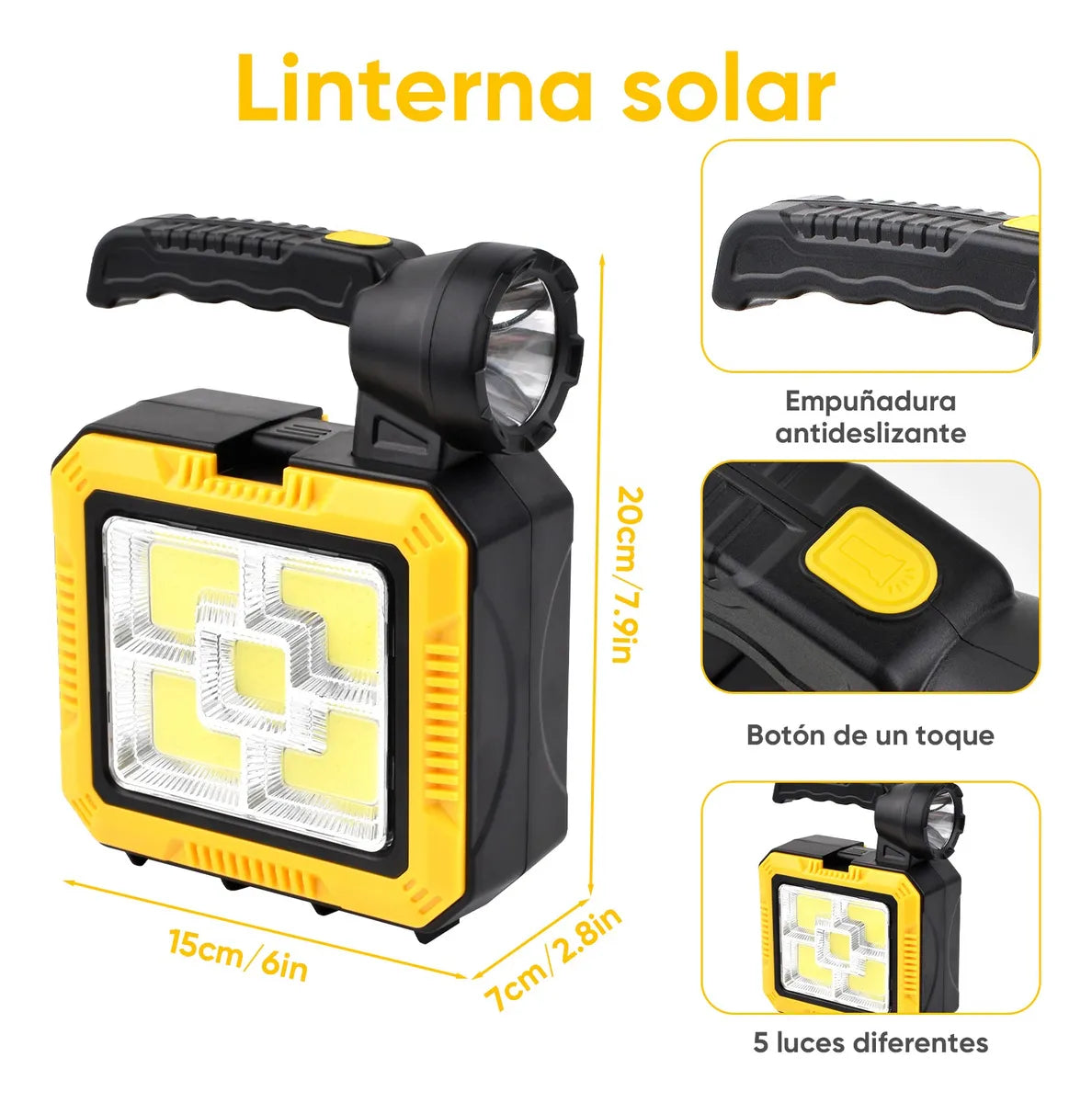 SolarBox Pro - Linterna Solar De emergencia con Herramientas.