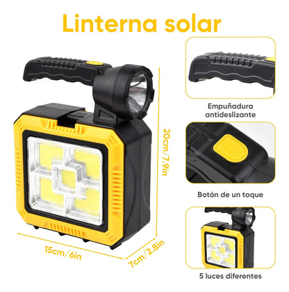 SolarBox Pro - Linterna Solar De emergencia con Herramientas.