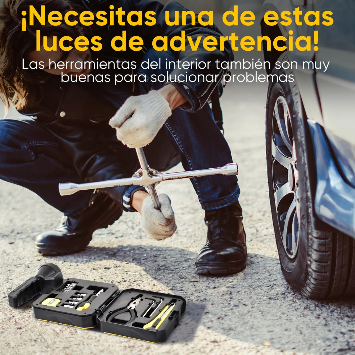 SolarBox Pro - Linterna Solar De emergencia con Herramientas.