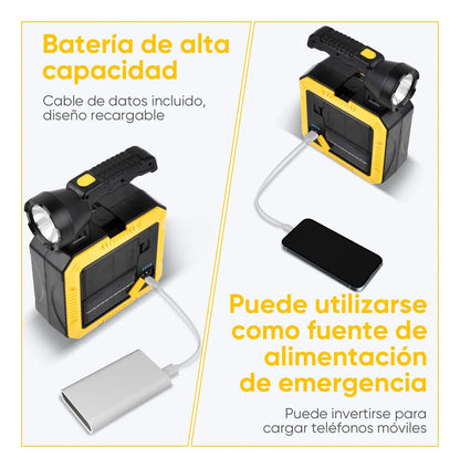 SolarBox Pro - Linterna Solar De emergencia con Herramientas.