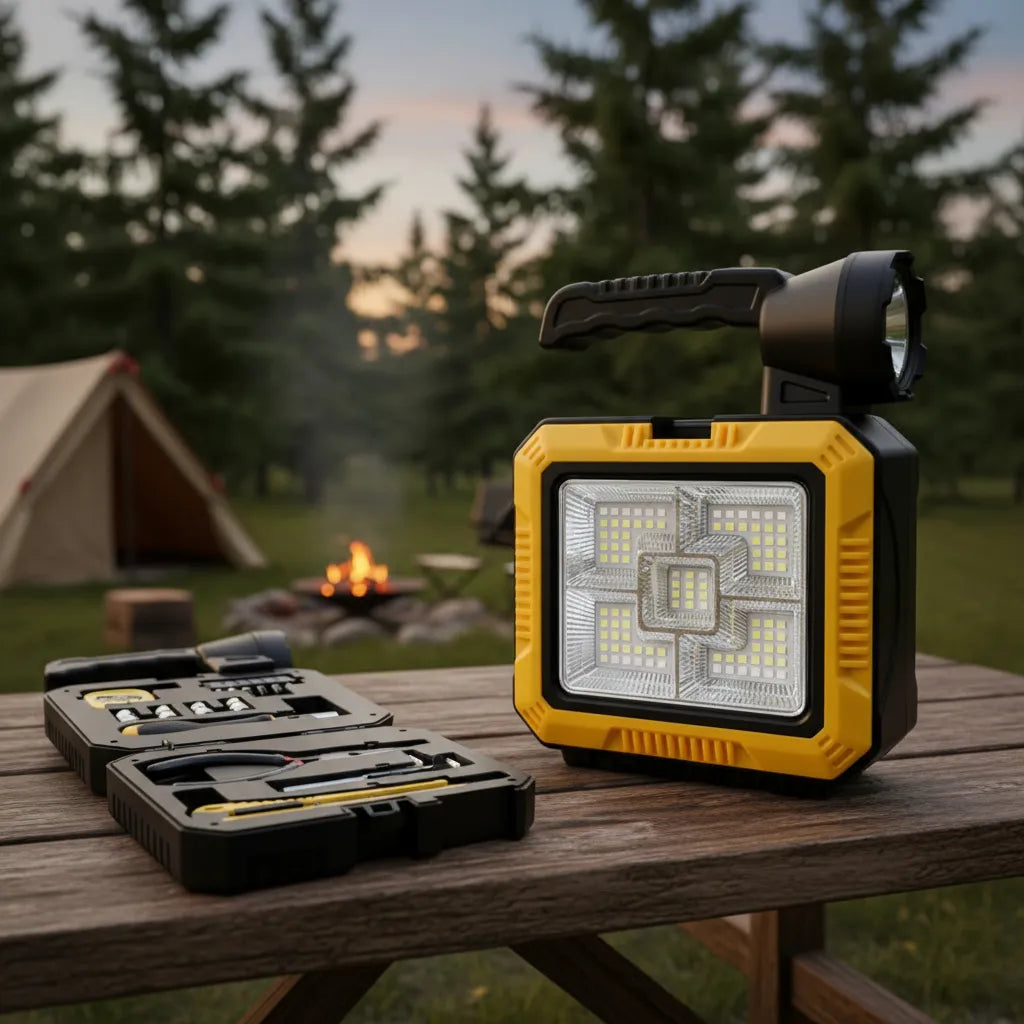 SolarBox Pro - Linterna Solar De emergencia con Herramientas.