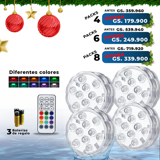 HidroLed™ Luz RGB Sumergible Inalámbrica