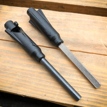 Cuchillo para Exploradores y Campistas
(BRÚJULA-PEDERNAL-AFILADOR) 2 Modelos