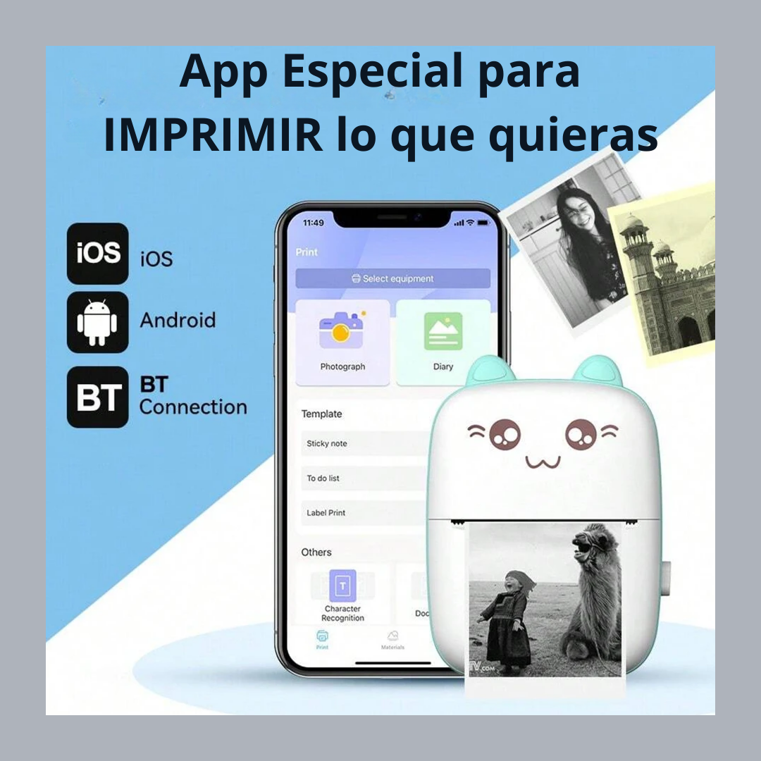 Mini impresora mágica con tinta infinita 🖨️ INCLUYE ROLLO DE PAPEL🤩