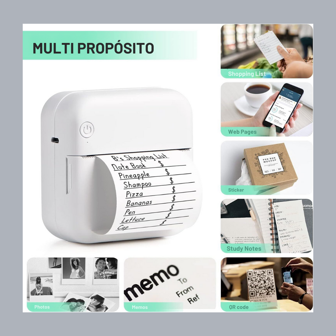 Mini impresora mágica con tinta infinita 🖨️ INCLUYE ROLLO DE PAPEL🤩