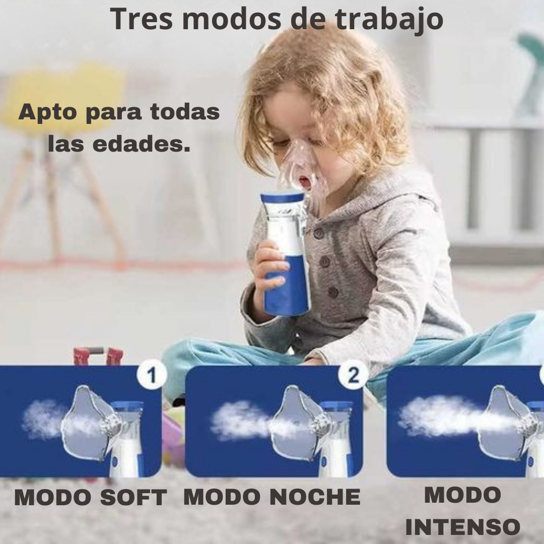 RespiKids™ Nebulizador Portátil Ultrasónico Niños y adultos