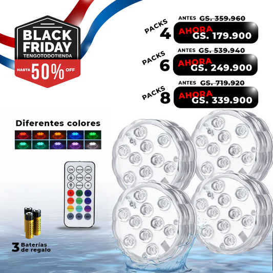 HidroLed™ Luz RGB Sumergible Inalámbrica