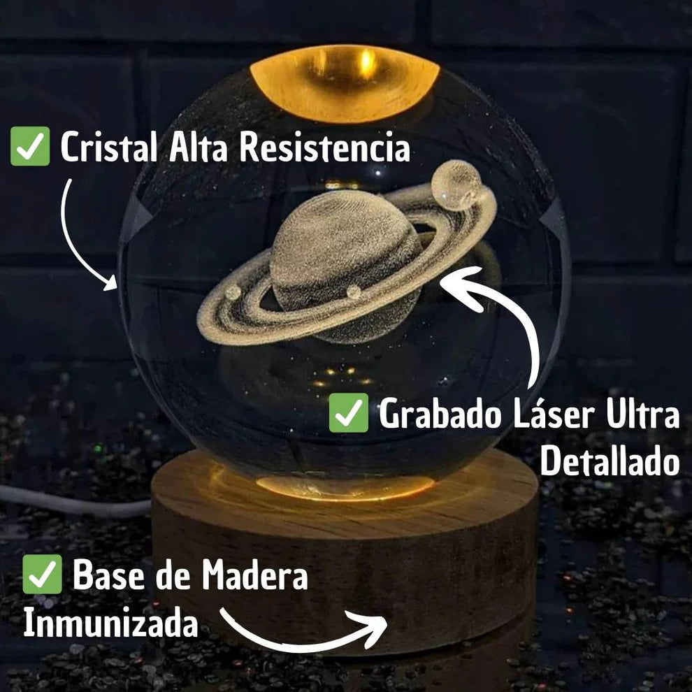 ‼️VIRAL‼️ LÁMPARA ESFERA DE CRISTAL ✨GALAXY 3D✨