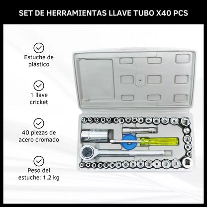 ‼️MÁSTER TOOL‼️ CAJA DE HERRAMIENTAS 40 PIEZAS (PORTÁTIL)