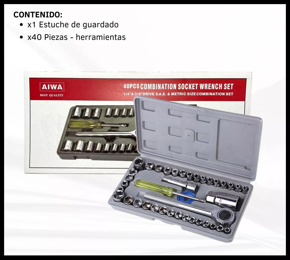 ‼️MÁSTER TOOL‼️ CAJA DE HERRAMIENTAS 40 PIEZAS (PORTÁTIL)