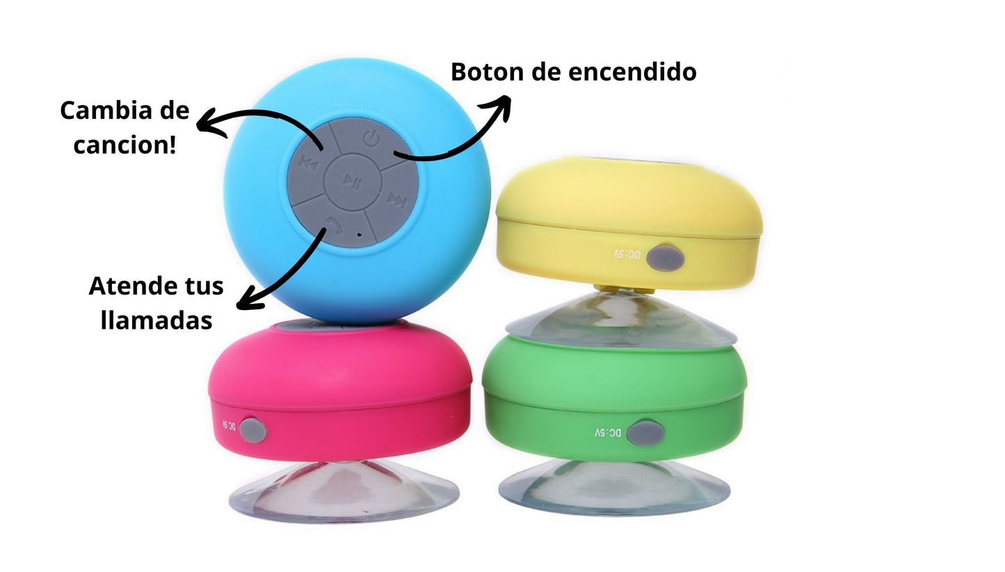 Mini Parlante Bluetooth Impermeable con Ventosa