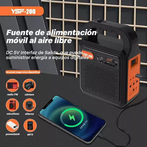 ⚡️KIT DE EMERGENCIA3 EN 1⚡️BANCO DE ENERGÍA-LINTERNA-RADIO-PANEL SOLAR