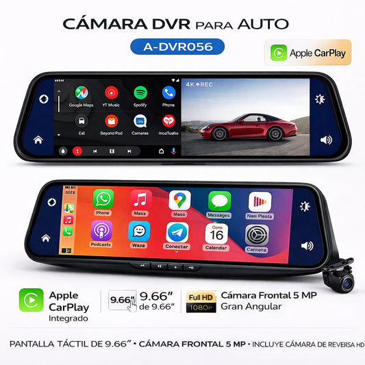 Cámara DVR A-DVR056 con Apple CarPlay