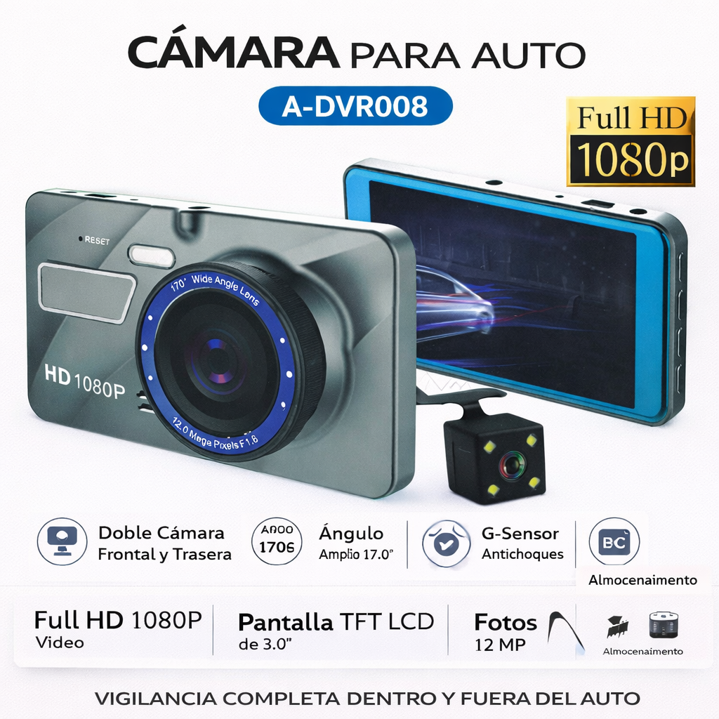 Cámara Para Auto 2 en 1 A-DVR052