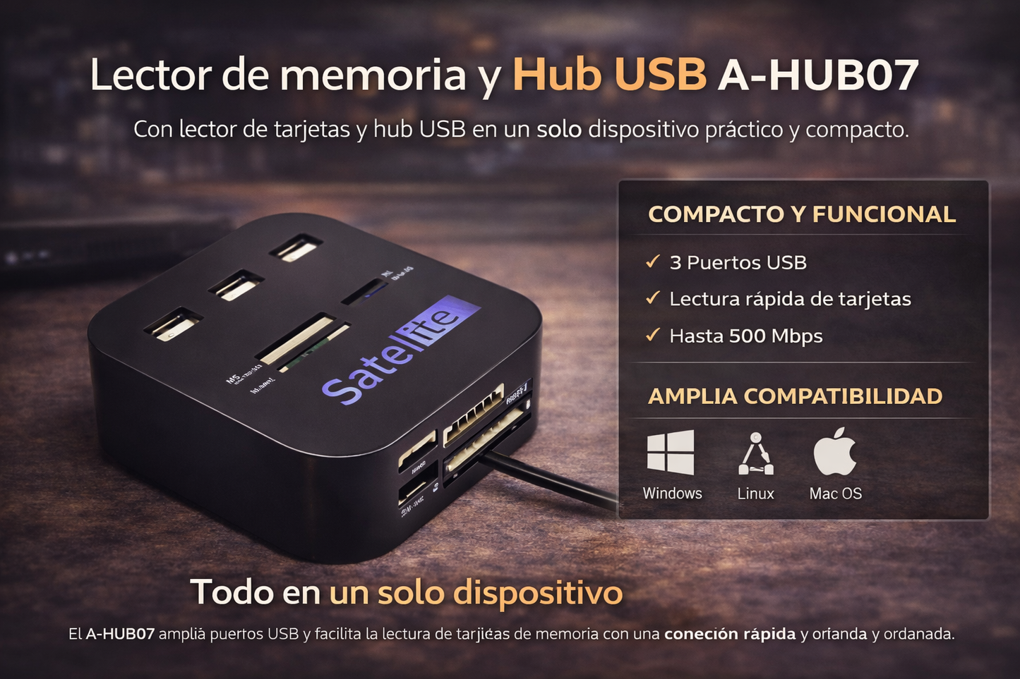 Lector de Memoria A-HUB07