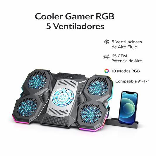 Cooler para Notebook Led Rgb A-CP44
